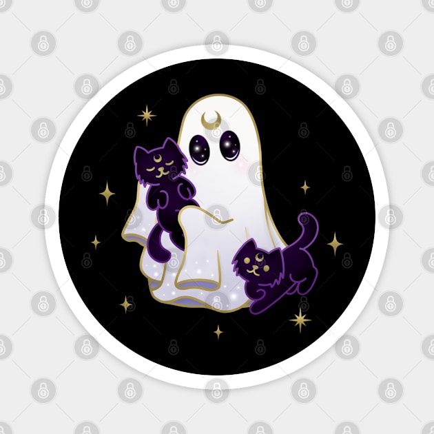 Cancer Cat Ghost Magnet by moonstruck crystals